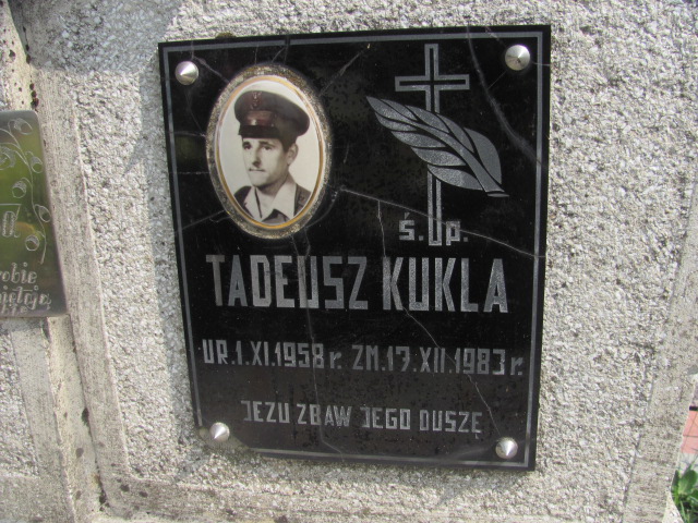 Tadeusz Kukla 1958 Odporyszów - Grobonet - Wyszukiwarka osób pochowanych
