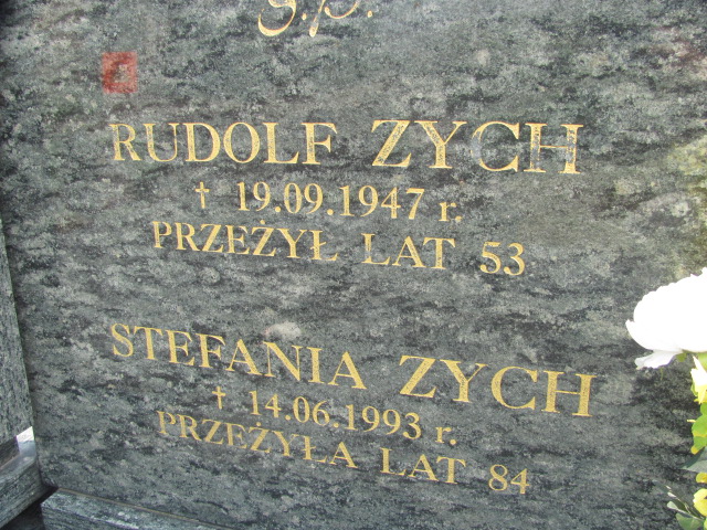 Rudolf Zych Odporyszów - Grobonet - Wyszukiwarka osób pochowanych