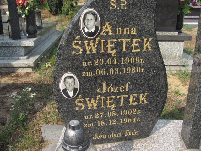 Anna Świętek 1909 Odporyszów - Grobonet - Wyszukiwarka osób pochowanych