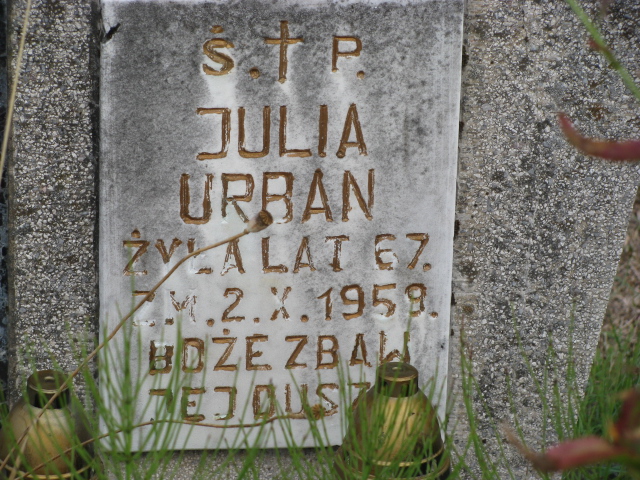 Julia Urban Odporyszów - Grobonet - Wyszukiwarka osób pochowanych