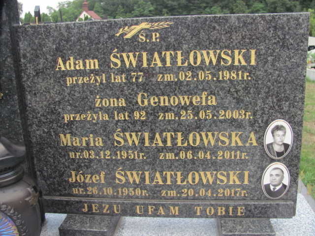Genowefa Światłowska 1911 Odporyszów - Grobonet - Wyszukiwarka osób pochowanych