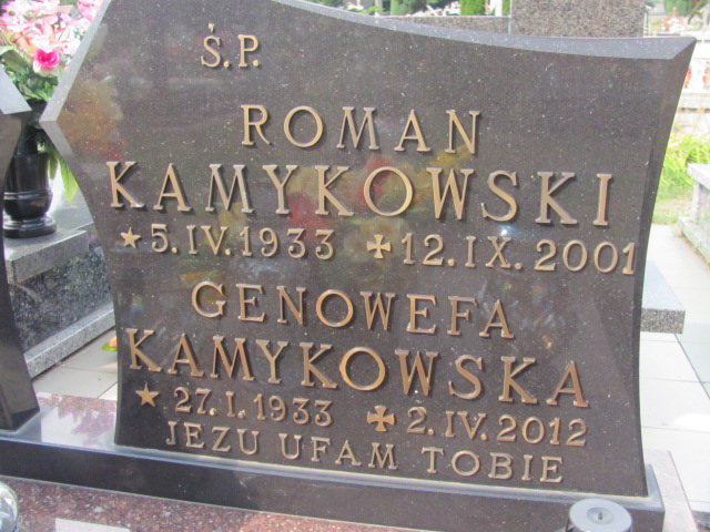 Genowefa Kamykowska 1933 Odporyszów - Grobonet - Wyszukiwarka osób pochowanych